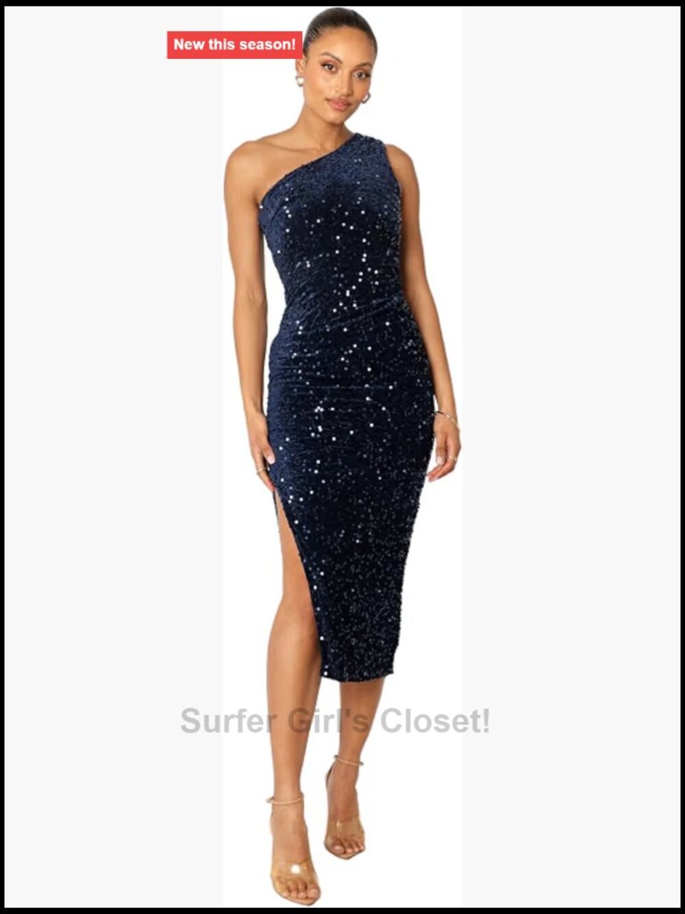 One Shoulder Midi Dress Sleeveless Bodycon Party